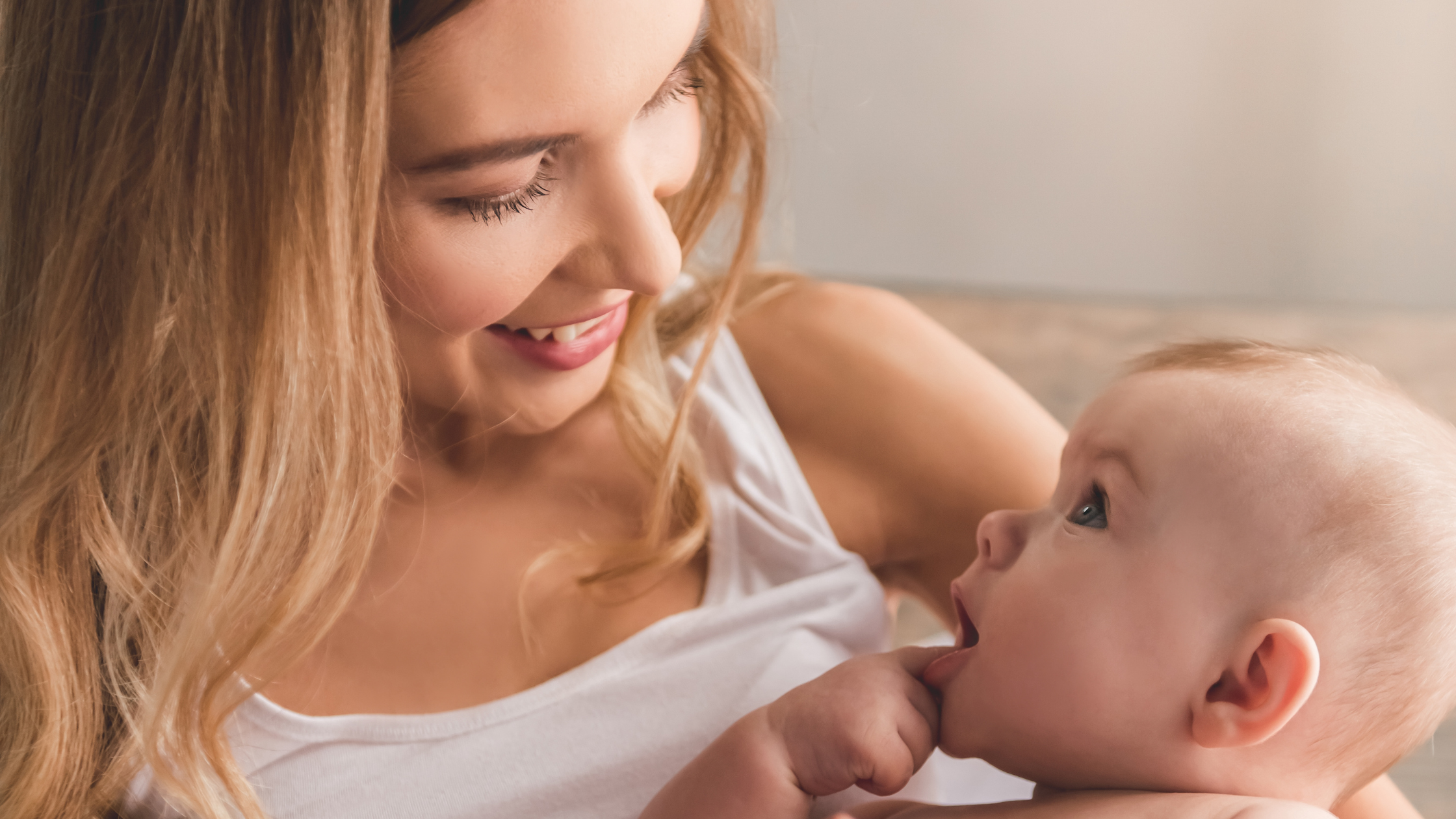 Mama, Baby, Brust, anschauen, Blickkontakt, Freude